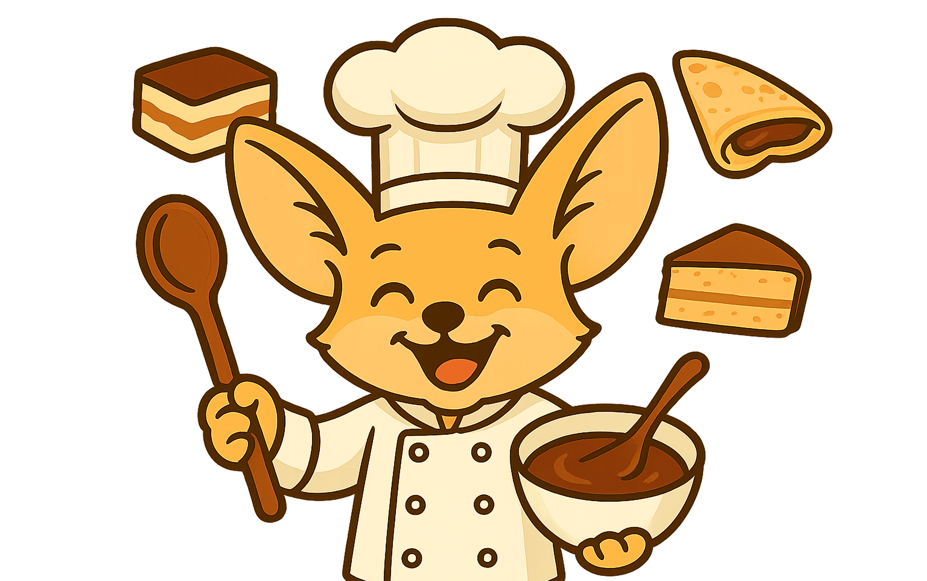 El Mordjene - Mascotte chef avec desserts